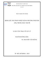 Định liều Neutron nhiệt bằng phương pháp đo 24Na trong máu người