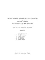 Báo cáo Dự án kinh doanh khu liên hiệp thể thao