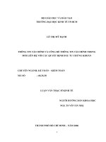 583 Thông tin tài chính và công bố thông tin tài chính trong mối liên hệ với các quyết định đầu tư chứng khoán