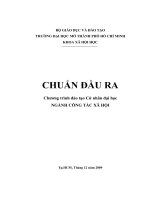 Chương trình đào tạo cử nhân đại học- ngành công tác xã hội