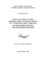 62 Nâng cao chất lượng phương thức tín dụng chứng từ và phương thức nhờ thu tại Bangkok Bank PCL chi nhánh TP.HCM 