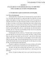 lý luận chung về vốn kình doanh và sự cần thiết phải nâng cao hiệu quả sử dụng vốn kinh doanh