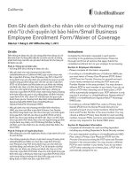 Đơn ghi danh cho nhân viên cơ sở thương mại nhỏ