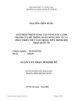 285 Giải pháp nhằm nâng cao năng lực cạnh tranh của hệ thống Ngân hàng Đầu tư & Phát triển Việt Nam trong tiến trình hội nhập Quốc tế