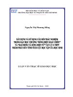 Xây dựng và sử dụng câu hỏi trắc nghiệm trong dạy học chương dòng điện xoay chiều