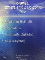 DIỄN GIẢI HỆ THỐNG BÁO CÁO TÀI CHÍNH