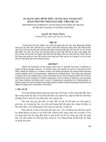 Đa dạng hóa hình thức giảng dạy ngoại ngữ bằng phương pháp dạy học theo dự án