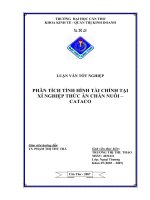 Phân  tích tình hình tài chính của Xí nghiệp thức  ăn chăn nuôi - CATACO