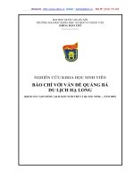 BÁO CHÍ VỚI VẤN ĐỀ QUẢNG BÁ  DU LỊCH HẠ LONG