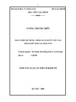 Hoàn thiện hệ thống chính sách thuế ở Việt Nam trong điều kiên gia nhập WTO