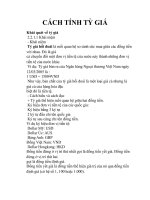 Cách tính tỷ giá
