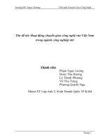 Hoạt động chuyển giao công nghệ vào Việt Nam trong ngành công nghiệp ôtô