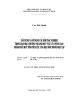 Xây dựng phương án dạy học theo hướng sử dụng câu hỏi trắc nghiệm trong Quang học