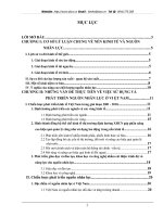 Cơ sở lý luận chung về nền kinh tế và nguồn nhân lực