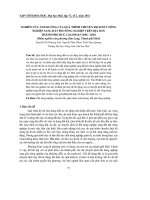NGHIÊN CỨU ẢNH HƯỞNG CỦA QUÁ TRÌNH CHUYỂN DỊCH ĐẤT NÔNG NGHIỆP SANG ĐẤT PHI NÔNG NGHIỆP