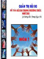 Rủi ro trong phương thức nhờ thu