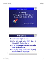 Bài giảng Thiết lập và thẩm định dự án đầu tư - Chương 1 Tổng quan