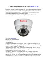 Các tiêu chí quan trọng để lựa chọn camera hà nội