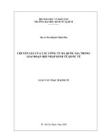 Luận văn thạc sĩ về chuyển giá của các công ty đa quốc gia trong giai đoạn hội nhập kinh tế quốc tế