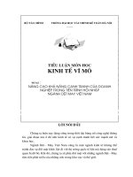 Nâng cao cạnh tranh của ngành dệt may Việt Nam