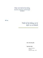Phân tích thiết kế hệ thống dịch vụ xe khách