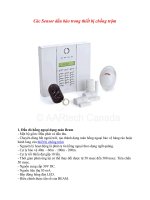Các Sensor đầu báo trong thiết bị chống trộm