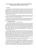 ỨNG DỤNG CỦA MÁY TÍNH VÀ THƯƠNG MẠI ĐIỆN TỬ TRONG QUẢN TRỊ CUNG ỨNG VẬT TƯ