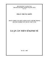 4 Hoàn thiện tổ chức kiểm toán nội bộ trong doanh nghiệp xây dựng Việt Nam