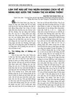 rút ngắn khoảng cách về kỹ năng đọc giữa trẻ nông thôn và thành thị