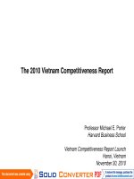 The 2010 Vietnam comoetitiveness report
