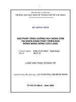 330 Giải pháp tăng cường huy động vốn tại Ngân hàng phát triển nhà Đồng Bằng Sông Cửu Long