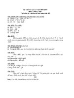 Đề kiểm tra học kì I năm 2009-2010 toán 7
