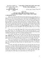 Báo cáo tháng 10/2011 ngành nông nghiệp và phát triển nông thôn