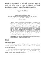 Đánh giá tài nguyên và đề  xuất phát triển du lịch  sinh thái nhằm phục vụ  công tác bảo tồn tại VQG  Bái Tử Long, huyện Vân Đồn, tỉnh Quảng Ninh