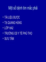 Một số bệnh tim mắc phải