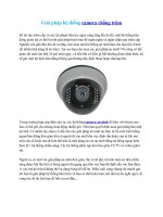 Giải pháp hệ thống camera chống trộm