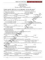đề thi thử Đại học năm học 2009-2010  môn hóa học