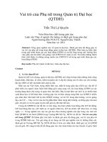 Vai trò của phụ nữ trong Quản Trị Đại Học