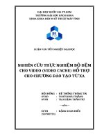 Nghiên cứu thực nghiệm bộ đệm cho video