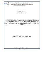 Tổ chức tự học ở nhà, các định luật bảo toàn