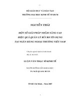 404 Một số giải pháp nhằm nâng cao hiệu quả quản lí rủi ro tín dụng tại ngân hàng Ngoại thương Việt Nam