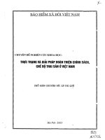 592 Thực trạng và giải pháp hoàn thiện chính sách, chế độ thai sản ở Việt Nam