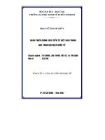 Hoàn thiện chính sách tiền tệ Việt Nam trong quá trình hội nhập quốc tế