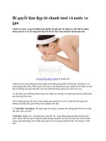 Bí quyết làm đẹp từ chanh tươi và nước vo gạo