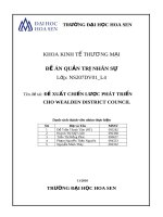 Đề xuất chiến lược phát triển cho Wealden District Council