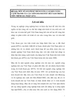 Một số giải pháp nhằm nâng cao khả năng cạnh tranh của các liên doanh oto Việt Nam trong tiến trình gia nhập AFTA