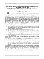 Bôi dưỡng năng lực đào tạo kiến thức thông tin cho cán bộ thư viện