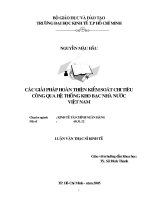 220 Các giải pháp hoàn thiện kiểm soát chi tiêu công qua hệ thống kho bạc nhà nước Việt Nam
