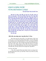 Chất lượng nước vùng bán đảo Cà Mau