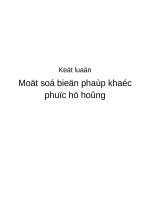 Kết luận biên pháp khắc phục hư hỏng